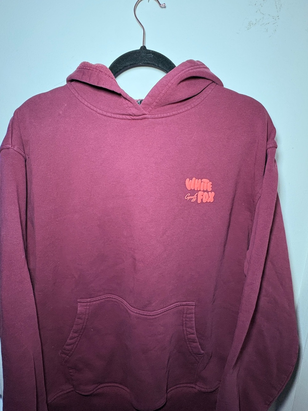 White Fox Boutique Maroon/Pink Pullover Hoodie